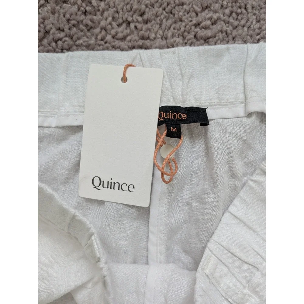 Quince 100% European Linen Pants White Womens Medium (Fits 30x25) NWT